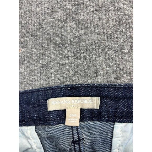 Banana Republic Jean Skirt Women's 29/8 Button Up Mini Pencil A Line - Picture 2 of 6